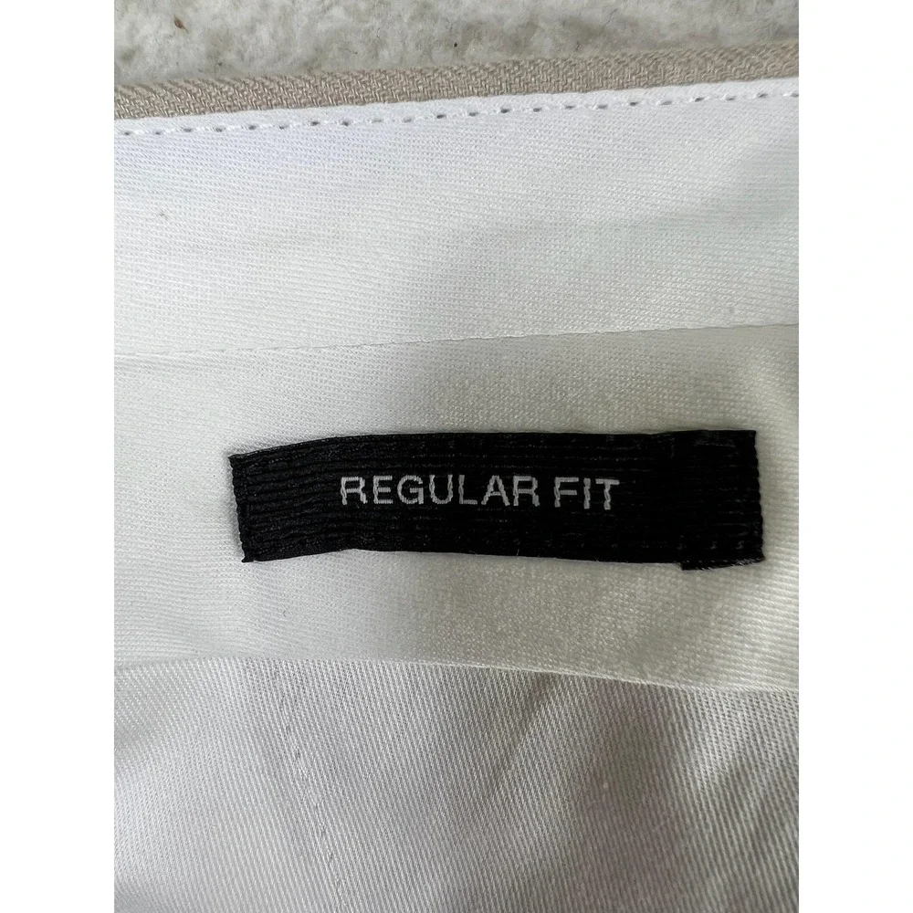 ZEGNA Pants Mens 40x30 Beige Oasi Lino Regular Fit Linen Dress Trousers NEW